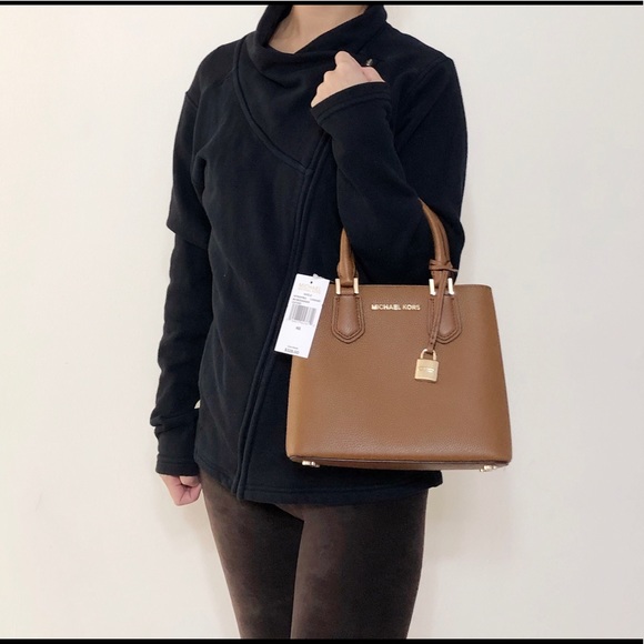 NWT Michael Kors | Adele Medium Leather Satchel - Picture 8 of 8